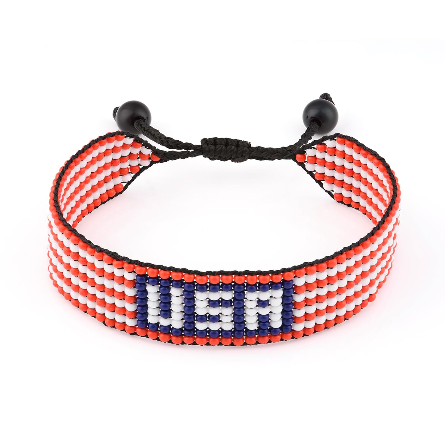 USA Bracelet - Men's Women's Handmade, Adjustable Bracelet - A Patriotic Statement (USA)