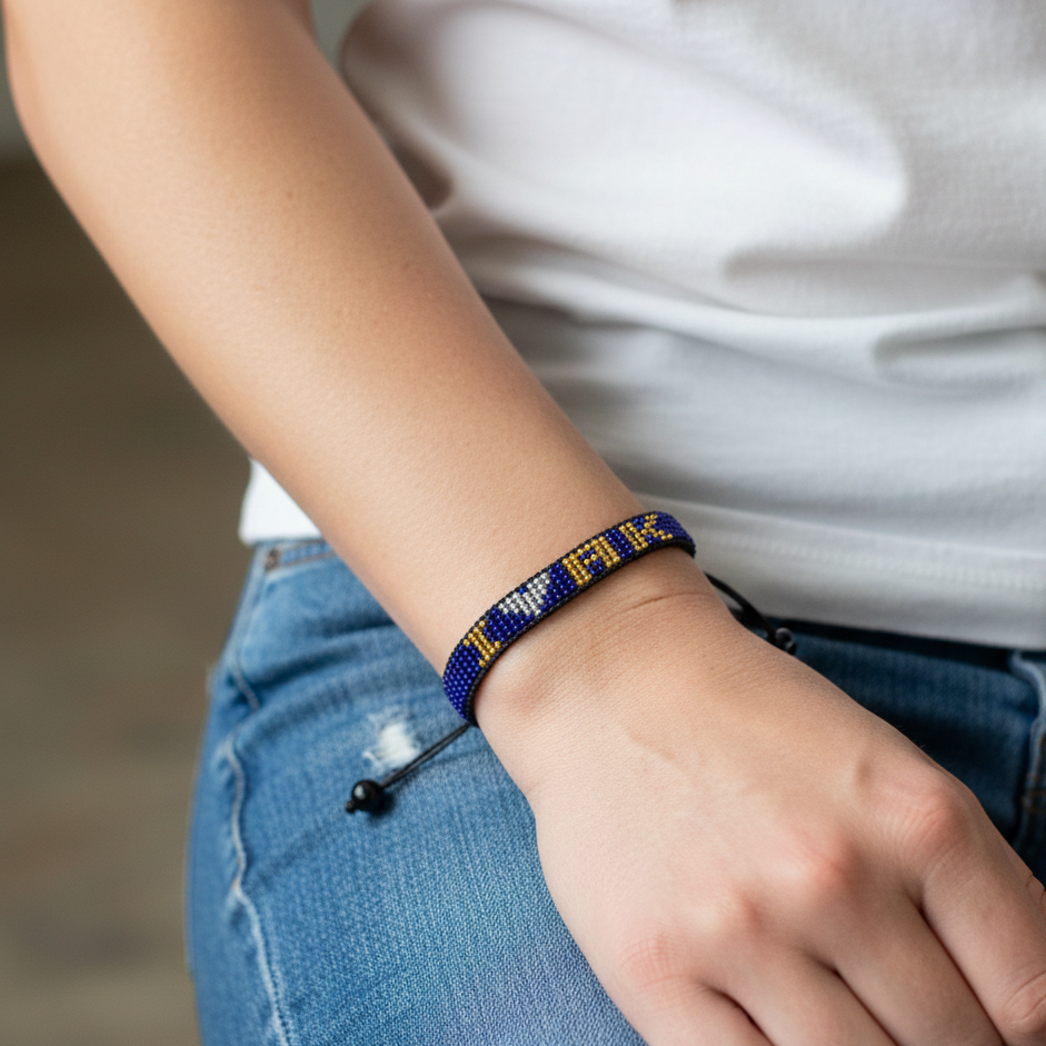 I Love Alaska Armband – Handgefertigtes & Verstellbares Unisex Boho Schmuckstück mit Kordel
