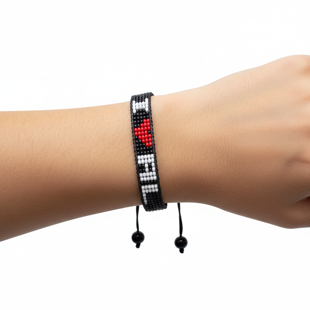 I Love Alabama Perlenarmband, Handgefertigt & Verstellbar