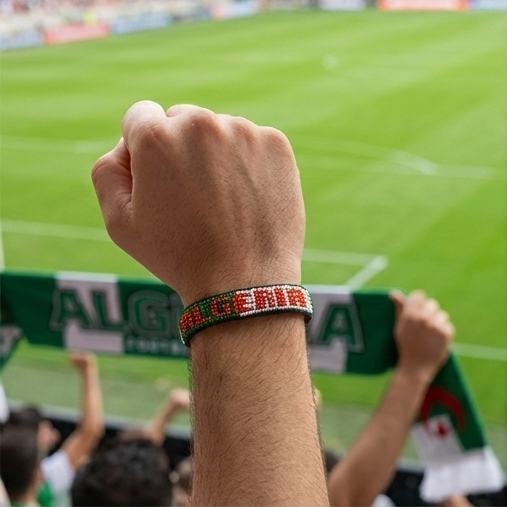 Algeria Flag Bracelet – Handmade Adjustable Bracelet for Soccer Fans