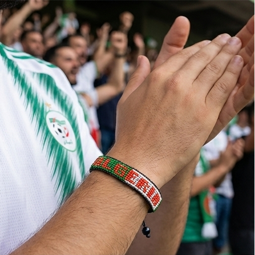 Algeria Flag Bracelet – Handmade Adjustable Bracelet for Soccer Fans