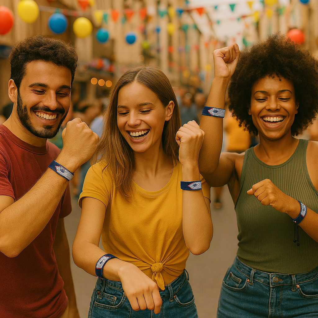 American Samoa Flag Bracelet: Handmade Adjustable Beaded Wristband