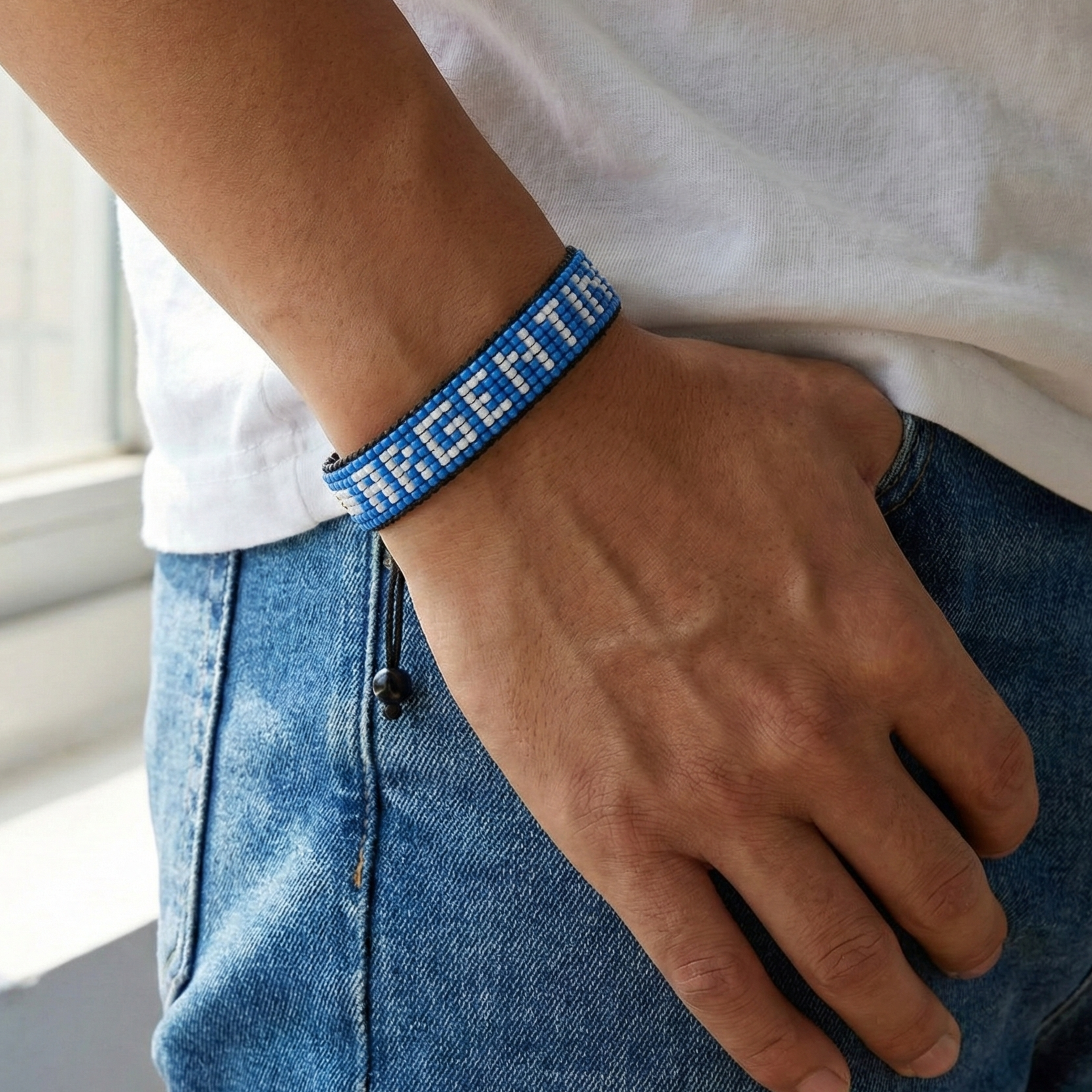 Bracelet Drapeau Argentine Coupe du Monde 2026 – Fait Main et Ajustable