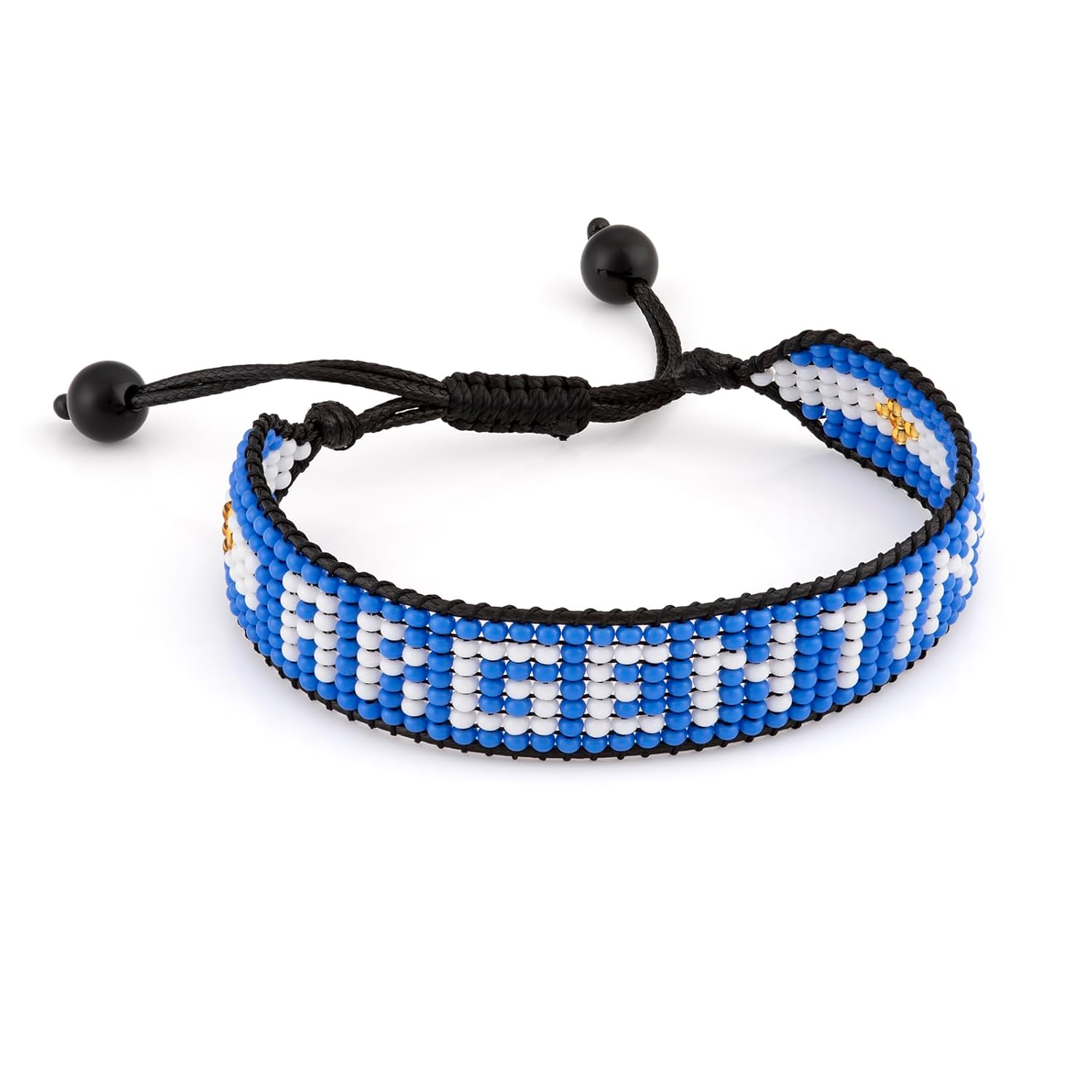 World Cup 2026 Argentina Beaded Flag Bracelet – Handmade & Adjustable