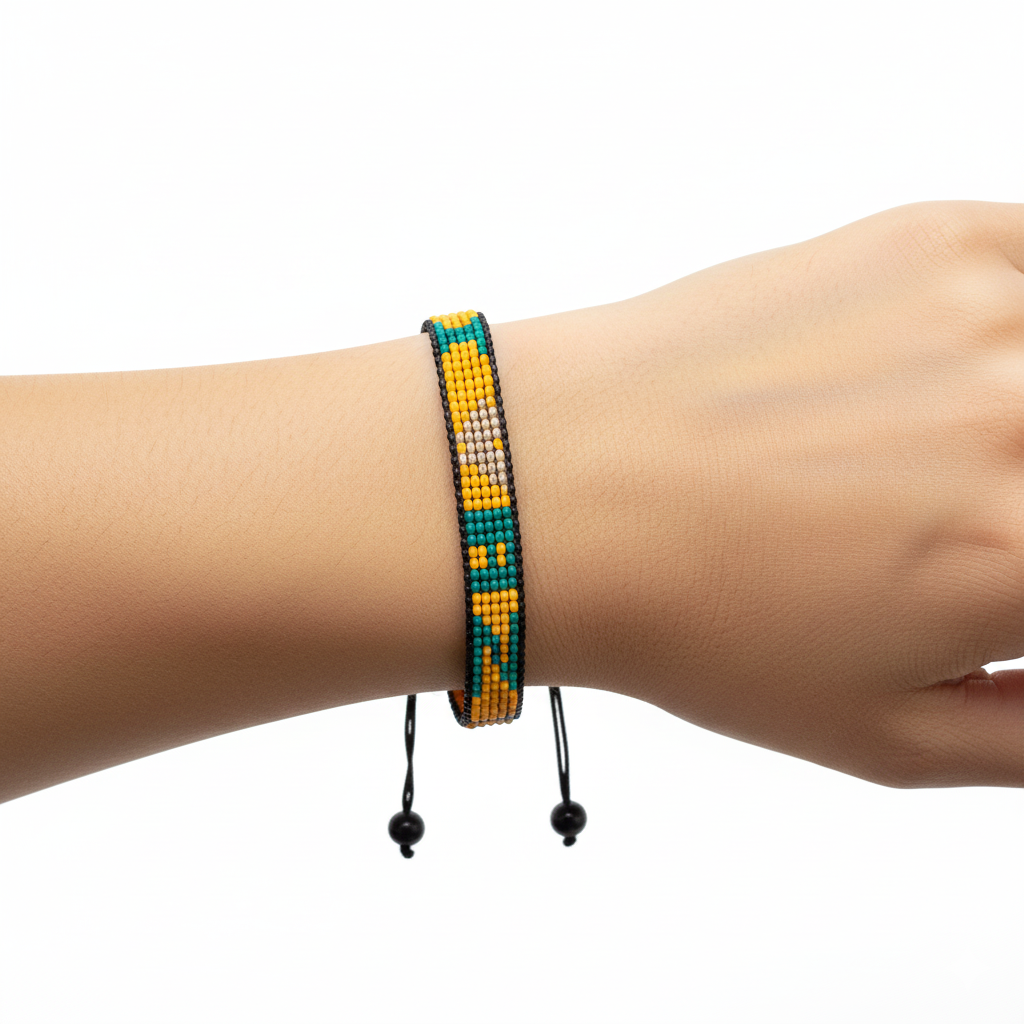 Ich liebe Arizona Armband – Handgefertigt, Perlenbesetzt mit verstellbarer Schnur, Unisex-Boho-Schmuck