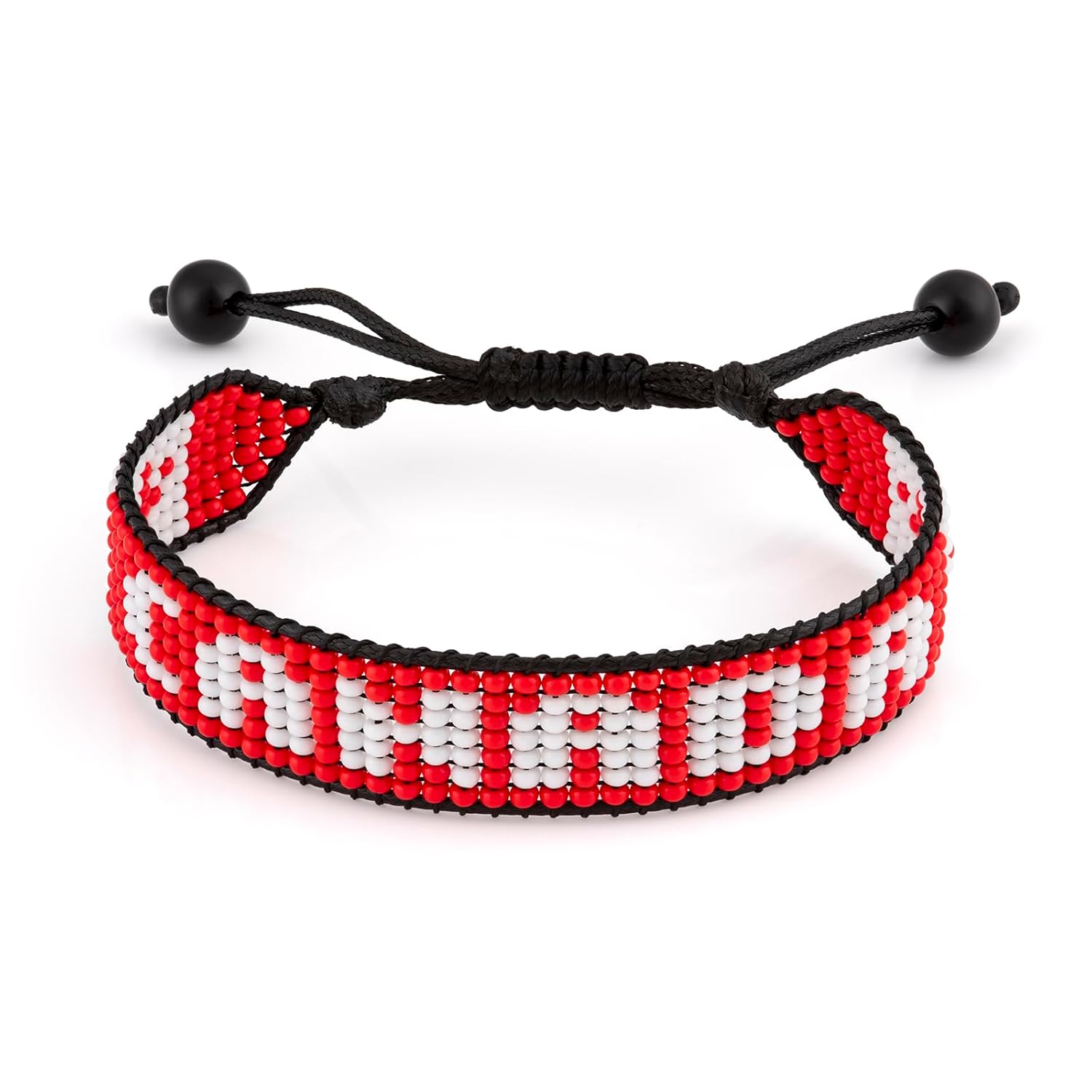 World Cup 2026 Canada Beaded Flag Bracelet – Handmade & Adjustable