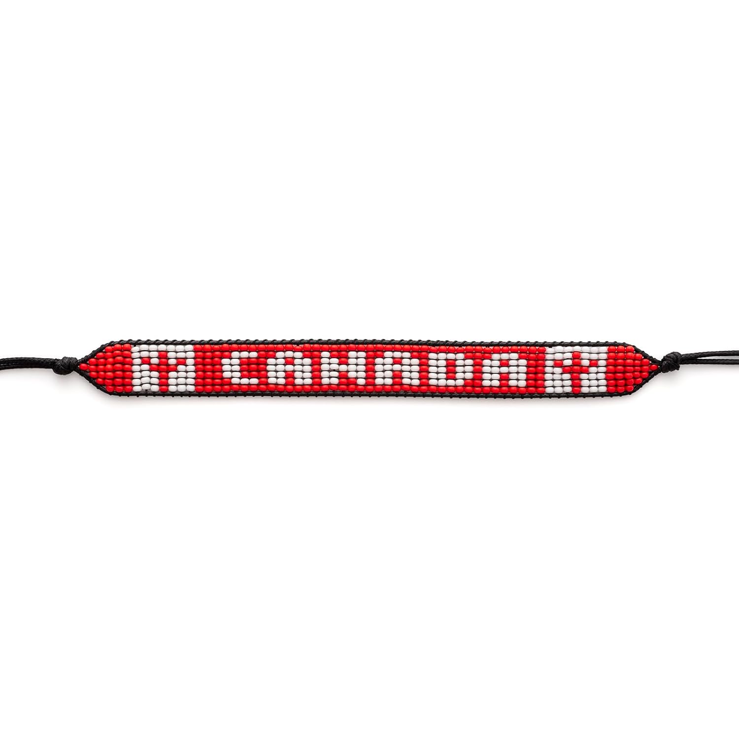 Fußball-WM 2026 Kanada Perlenarmband mit Flagge – Handgemacht & Verstellbar