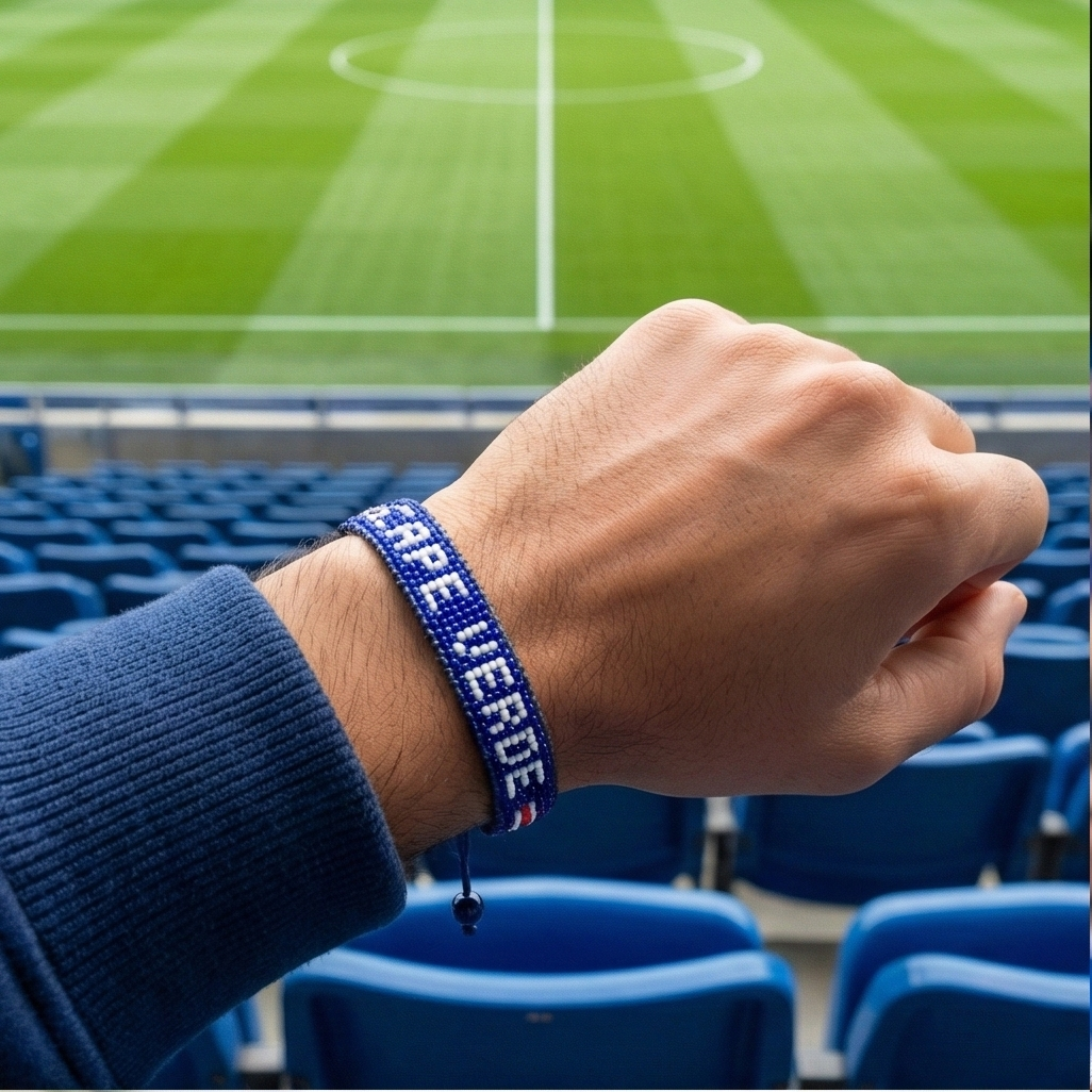 World Cup 2026 Cape Verde Beaded Flag Bracelet – Handmade & Adjustable