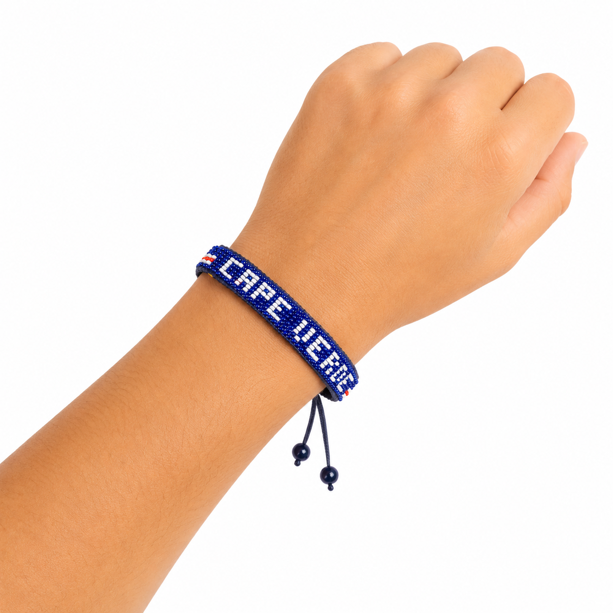 Coupe du Monde 2026 Cap Vert Bracelet Perlé Drapeau – Fait main & Ajustable