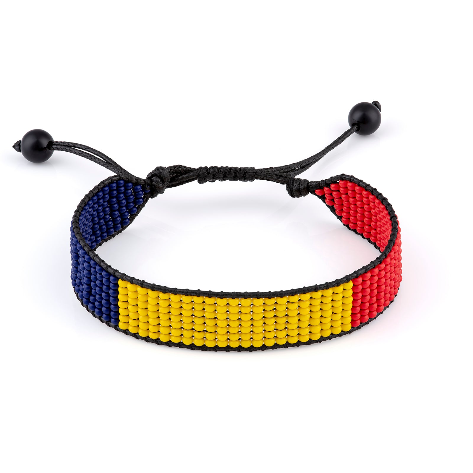Chad Flag Bracelet, Adjustable, Boho Style Rope Bracelet for Women, Men, Thread String