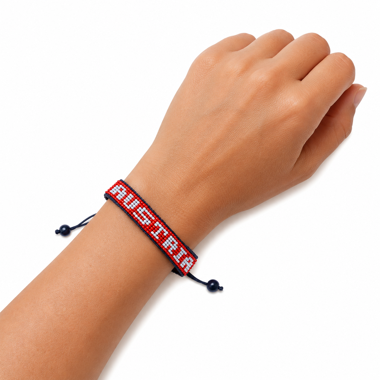 Bracelet Perles Drapeau Autriche Coupe du Monde 2026 – Fait Main & Ajustable