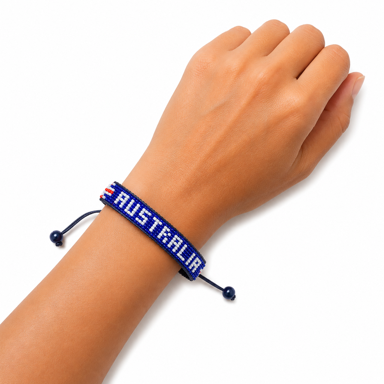 Bracelet drapeau perlé Australie Coupe du Monde 2026 – Fait main et ajustable