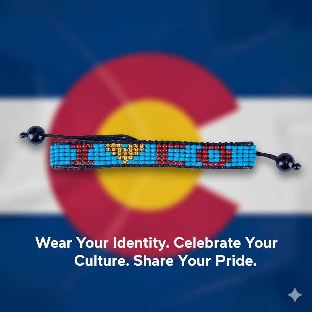 Ich liebe Colorado Perlenarmband – Handgefertigt & Verstellbar