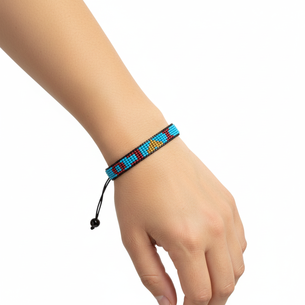 Bracelet perles « I Love Colorado » – Fait main et réglable