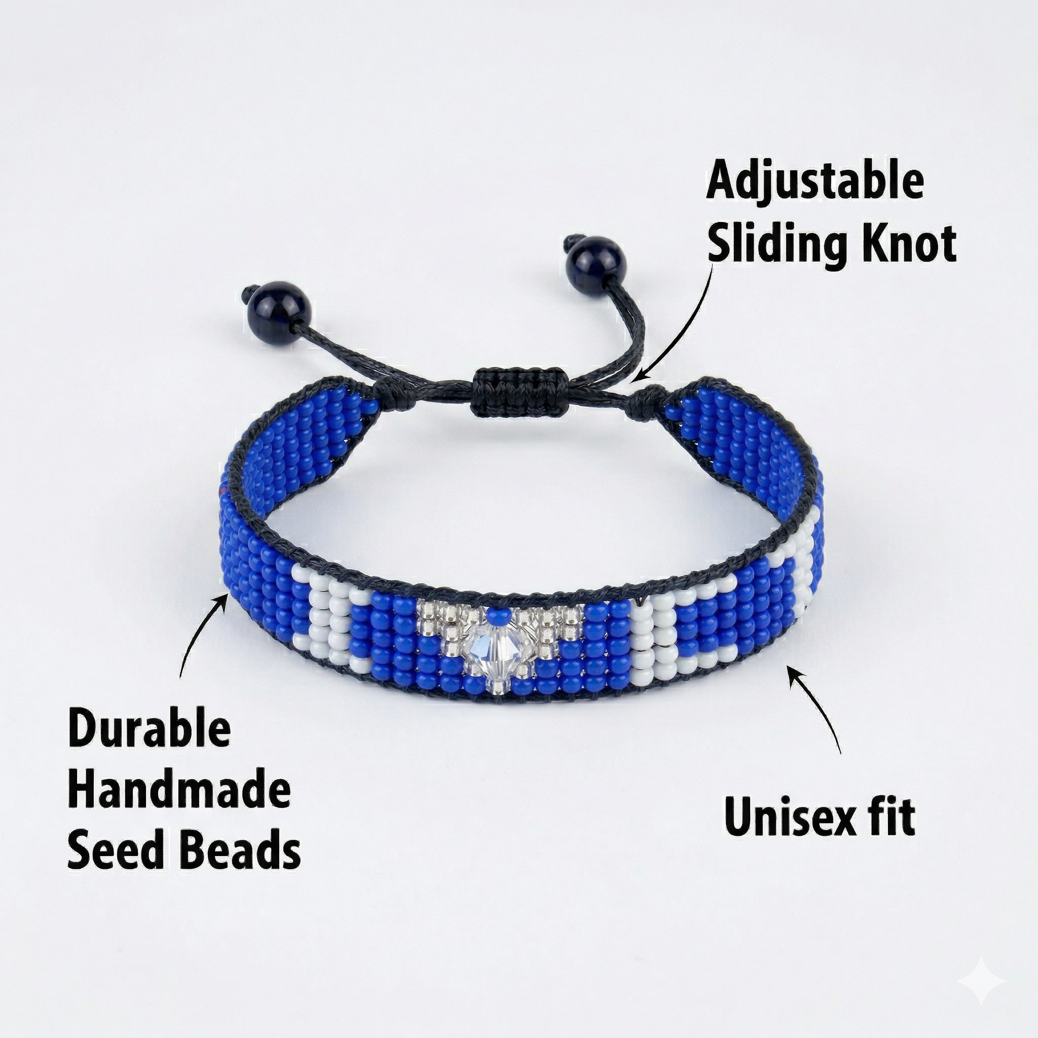 Ich liebe Connecticut Perlenarmband – Handgefertigt & Verstellbar