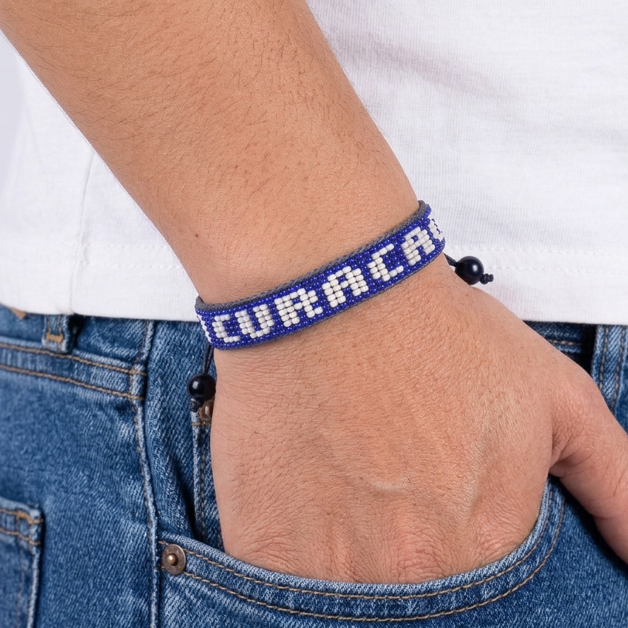 Curaçao Flag Bracelet – Handmade Adjustable Bracelet for Patriots