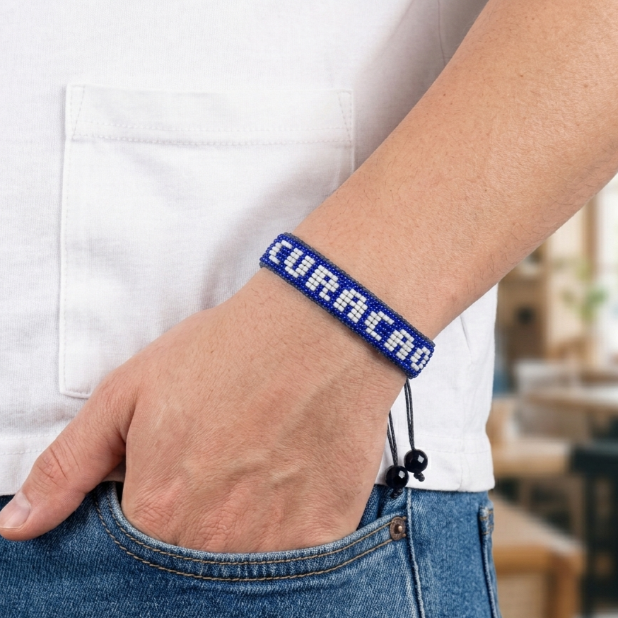 Curaçao Flag Bracelet – Handmade Adjustable Bracelet for Patriots