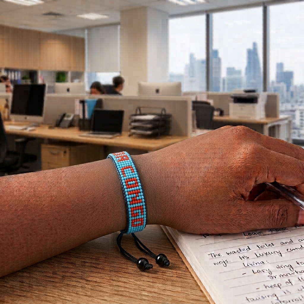 DR Congo Flag Bracelet – Handmade Adjustable Bracelet