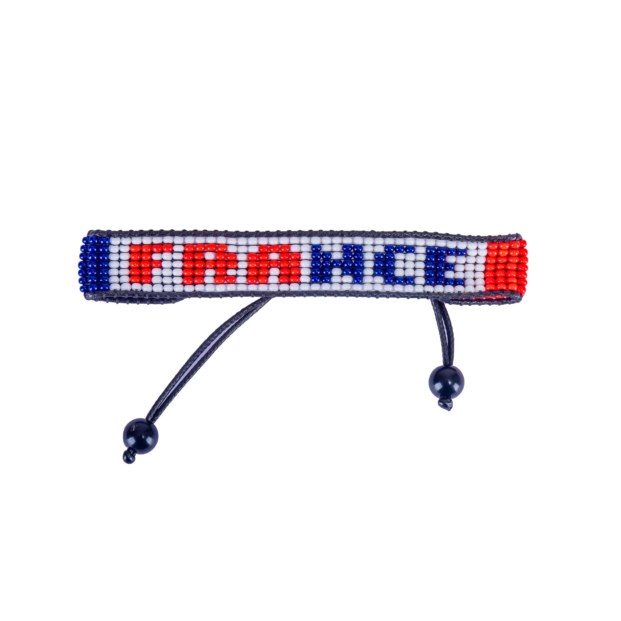 World Cup 2026 France Beaded Flag Bracelet – Handmade & Adjustable