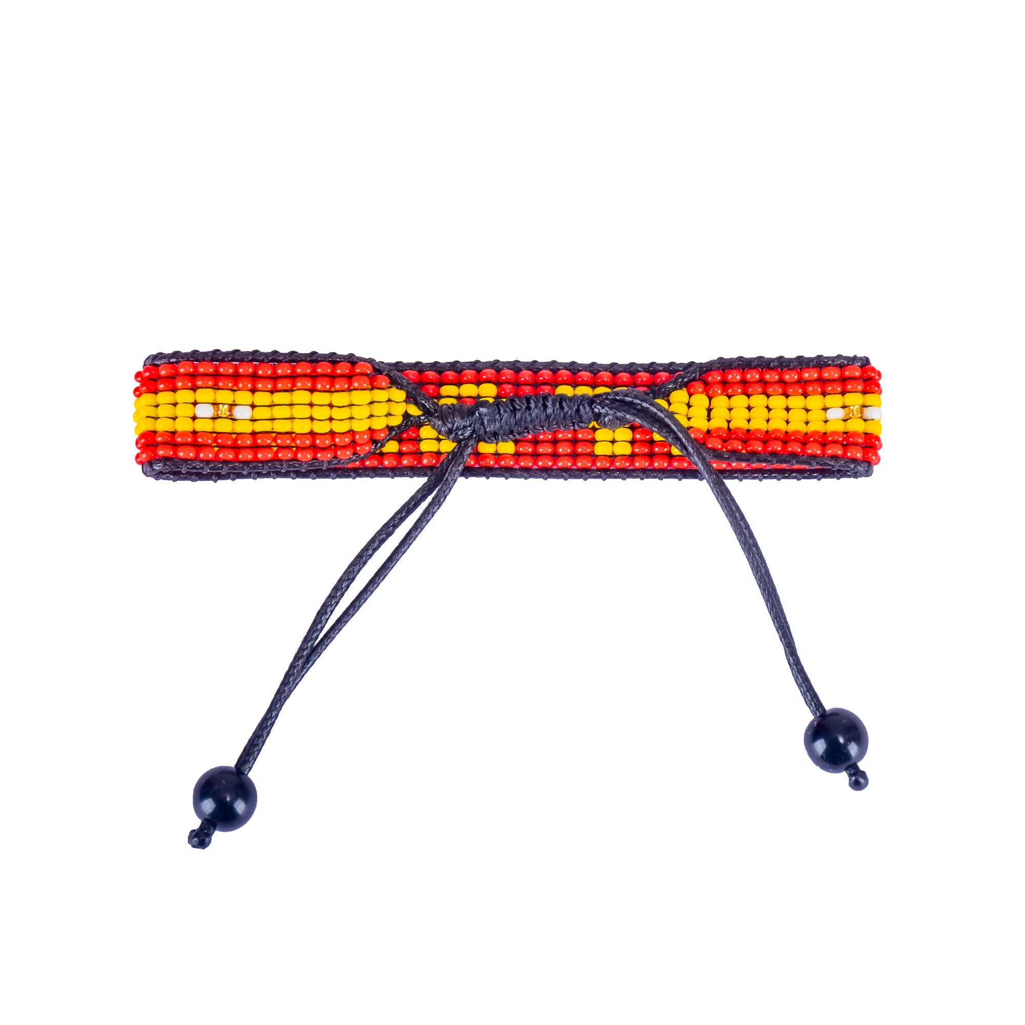 World Cup 2026 Spain Beaded Flag Bracelet – Handmade & Adjustable
