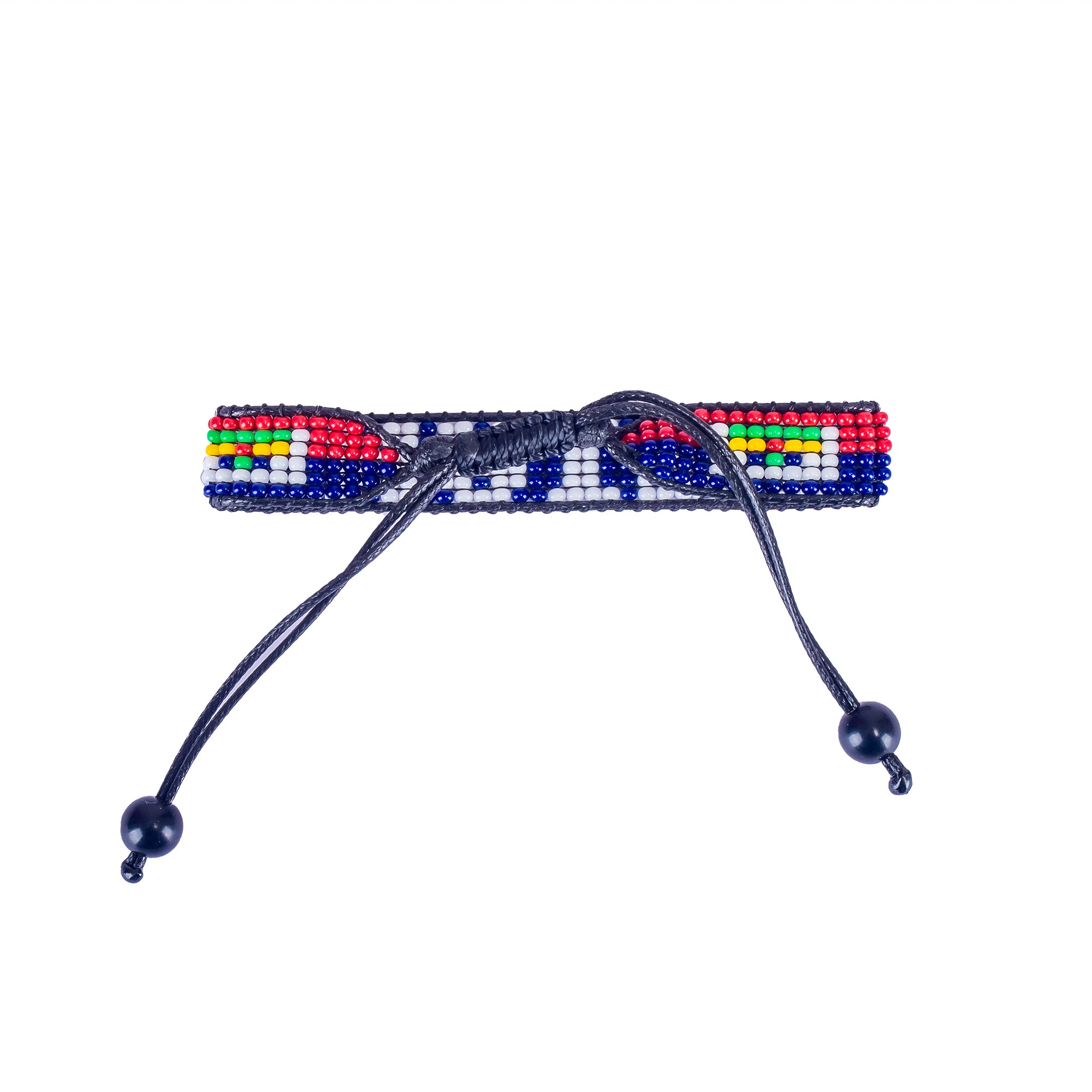 World Cup 2026 Haiti Beaded Flag Bracelet – Handmade & Adjustable