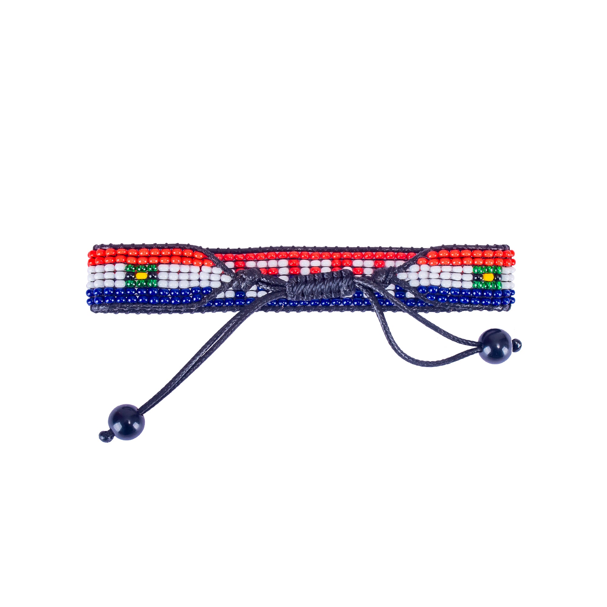 World Cup 2026 Paraguay Beaded Flag Bracelet – Handmade & Adjustable