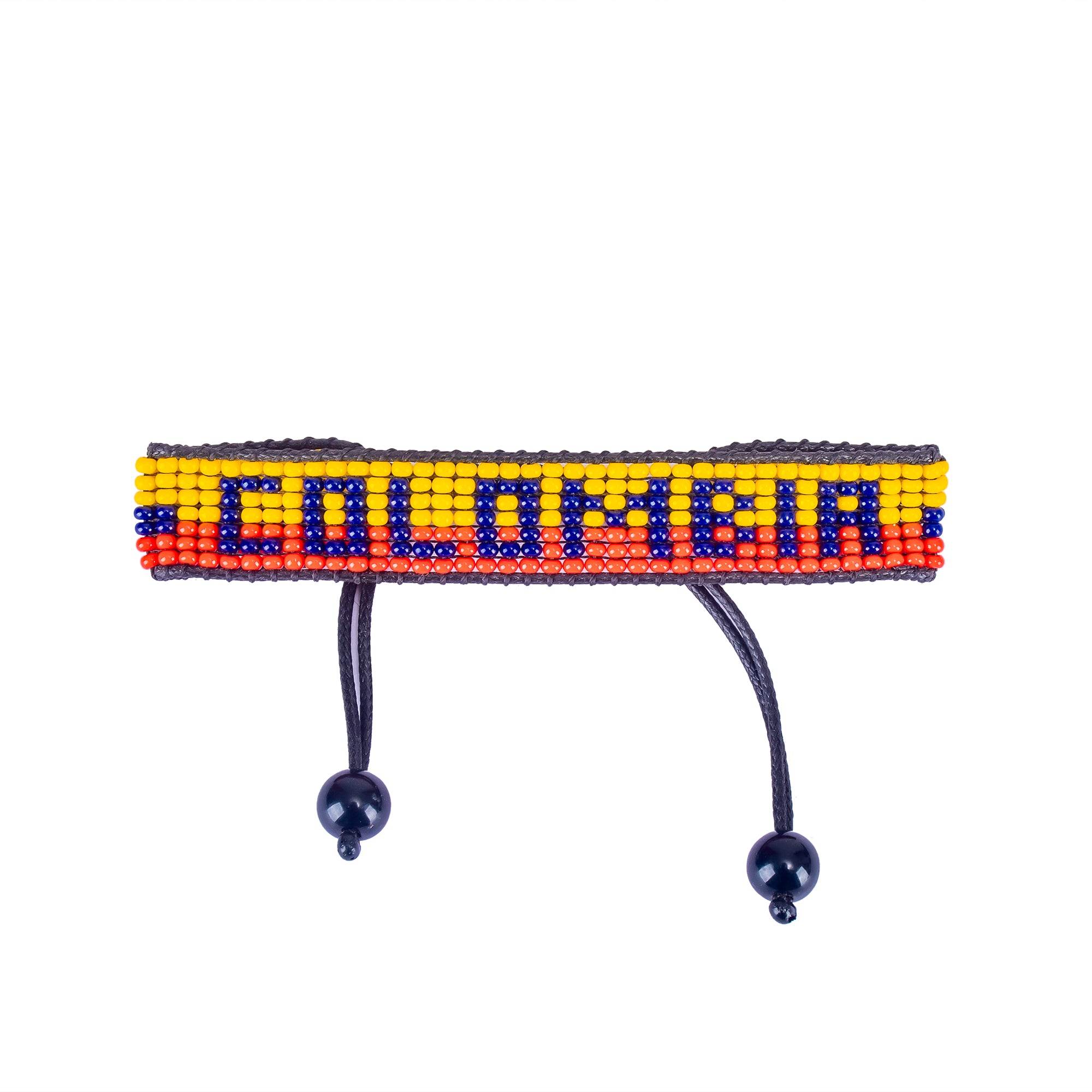 World Cup 2026 Colombia Beaded Flag Bracelet – Handmade & Adjustable
