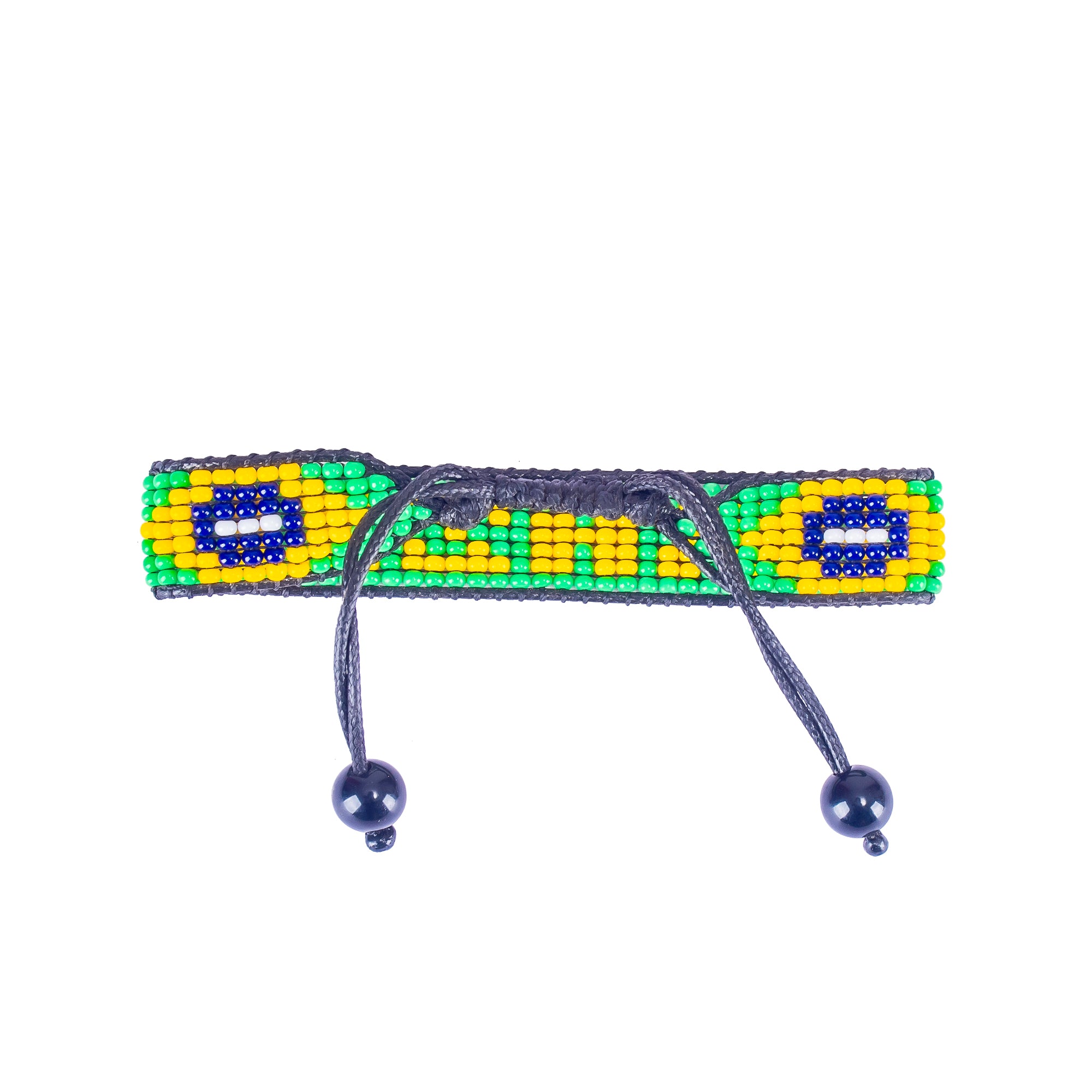 World Cup 2026 Brazil Beaded Flag Bracelet – Handmade & Adjustable