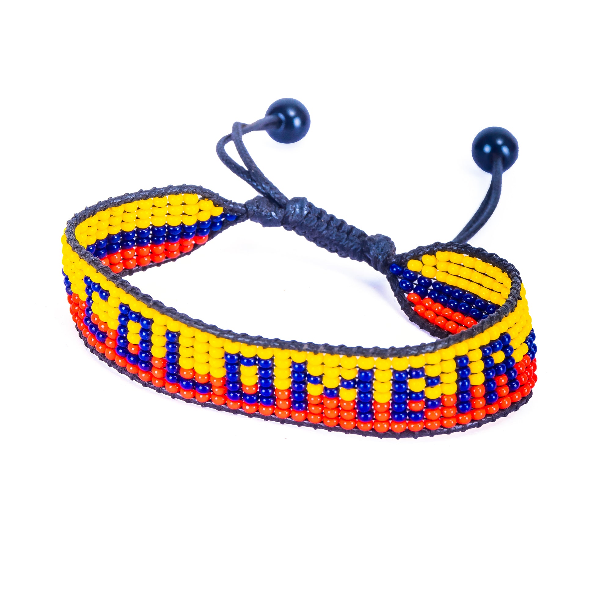 World Cup 2026 Colombia Beaded Flag Bracelet – Handmade & Adjustable