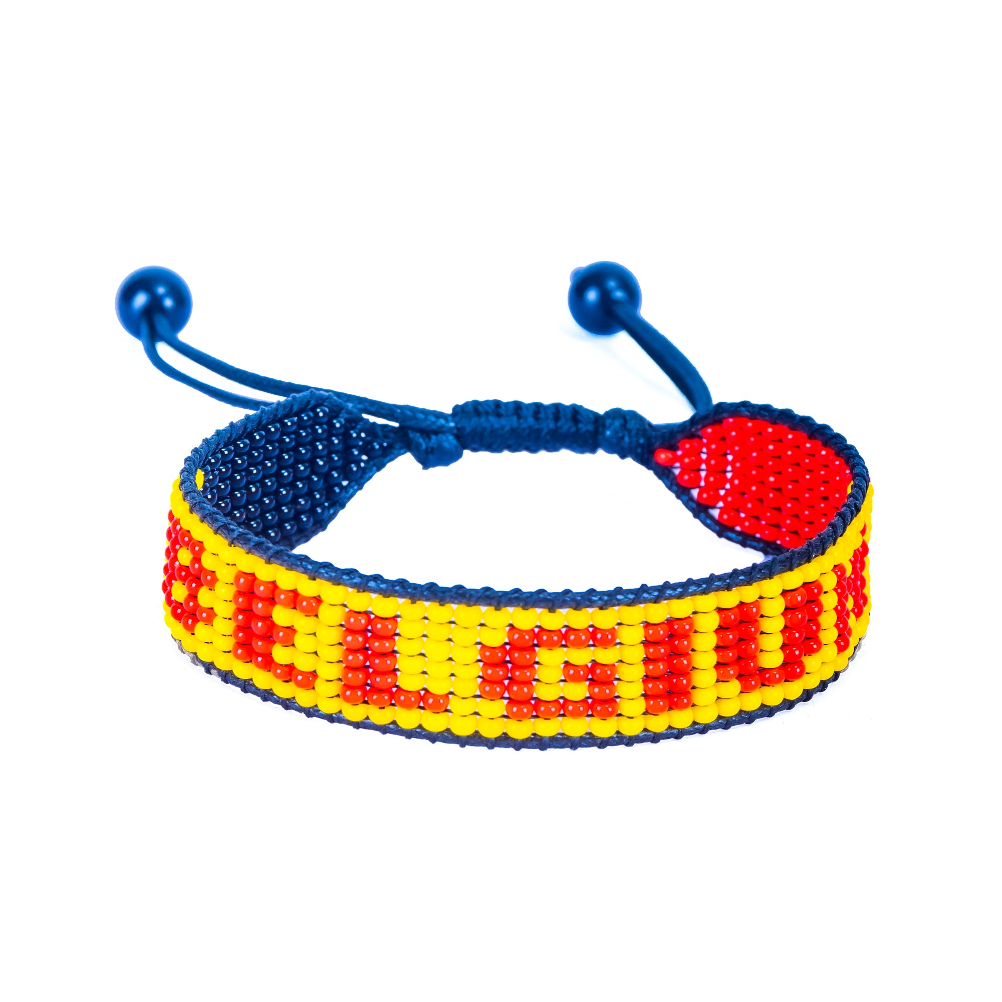 WM 2026 Belgien Perlenarmband mit Flagge – Handgefertigt & Verstellbar
