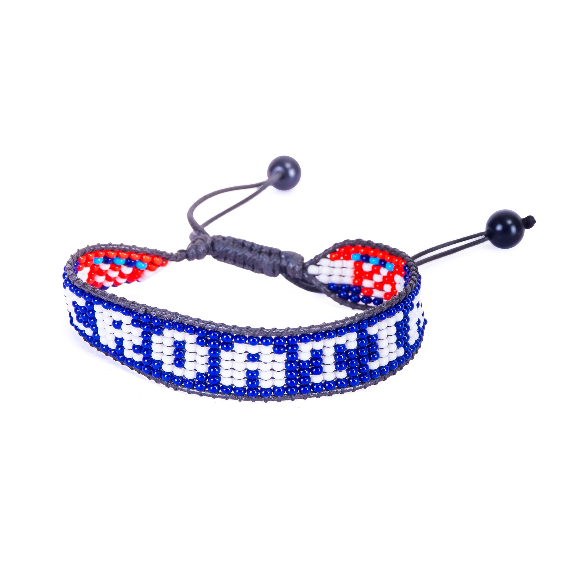WM 2026 Kroatien Perlenarmband mit Flagge – Handgemacht & Verstellbar