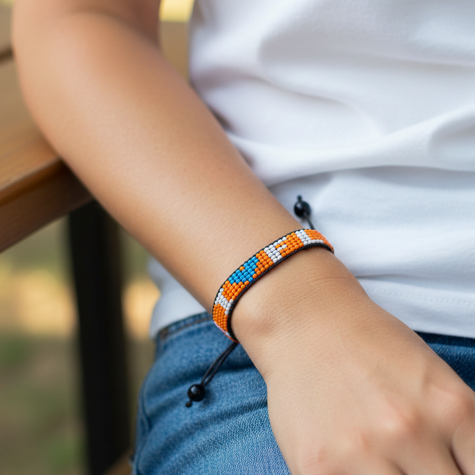 Ich liebe Florida Perlenarmband, handgemacht, verstellbar, Zeigen Sie Ihren Stolz