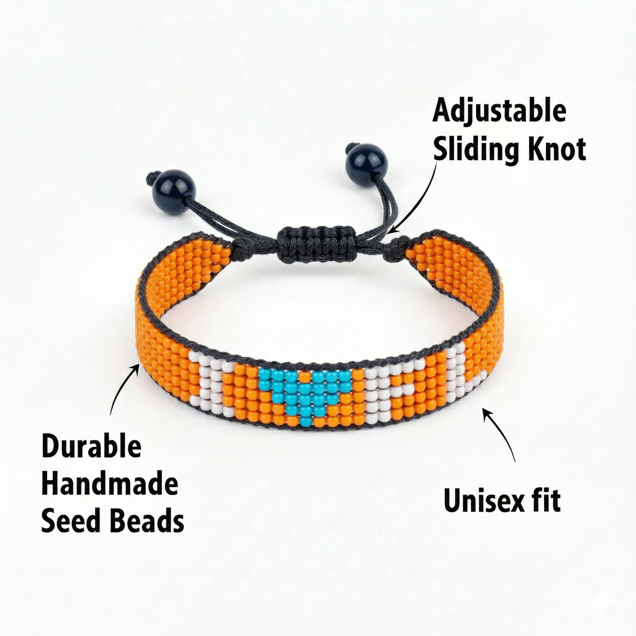 Ich liebe Florida Perlenarmband, handgemacht, verstellbar, Zeigen Sie Ihren Stolz