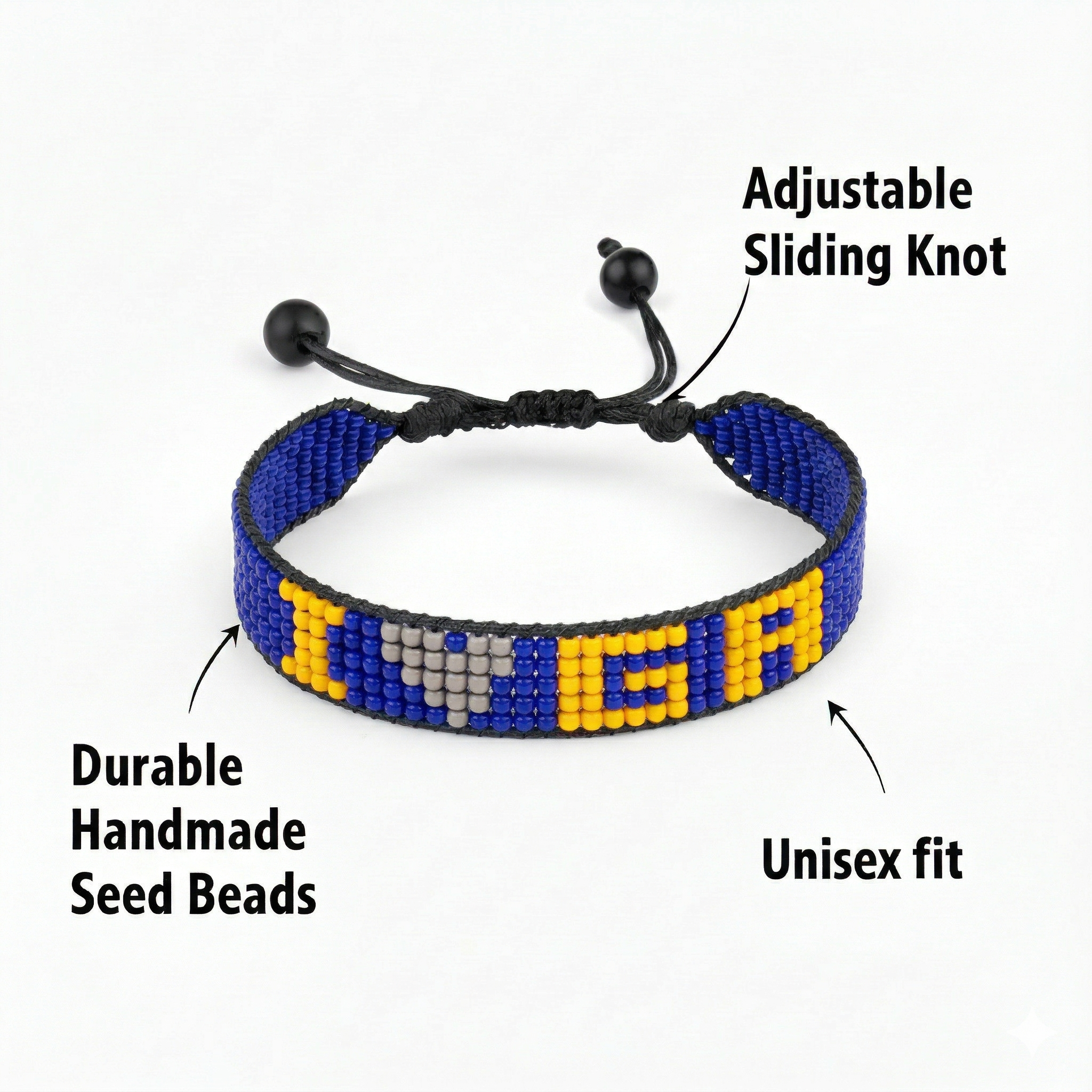 Bracelet en perles « I Love Georgia » – Fait main et ajustable