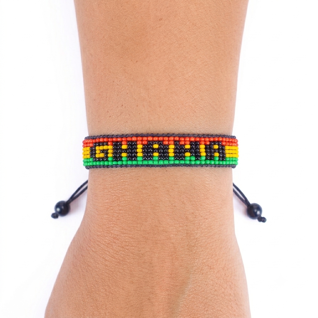 Ghana Flag Bracelet – Handmade Adjustable Bracelet