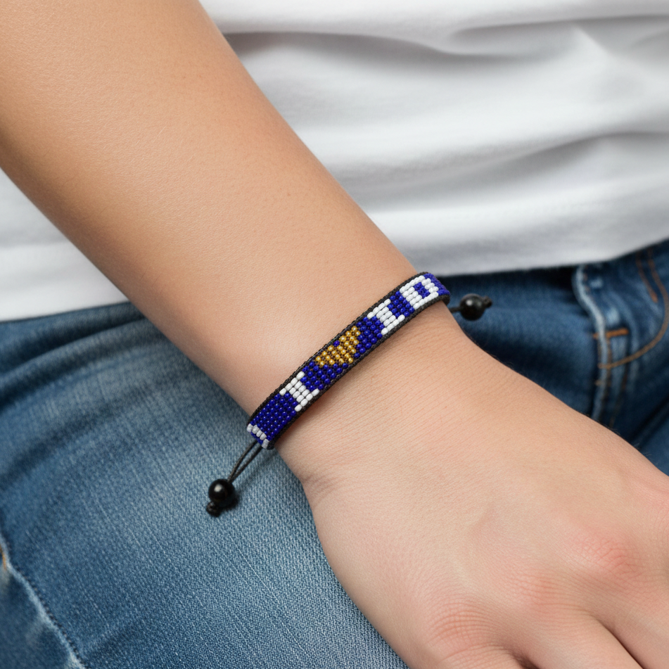 Ich liebe Idaho Perlenarmband – Handgefertigt & Verstellbar