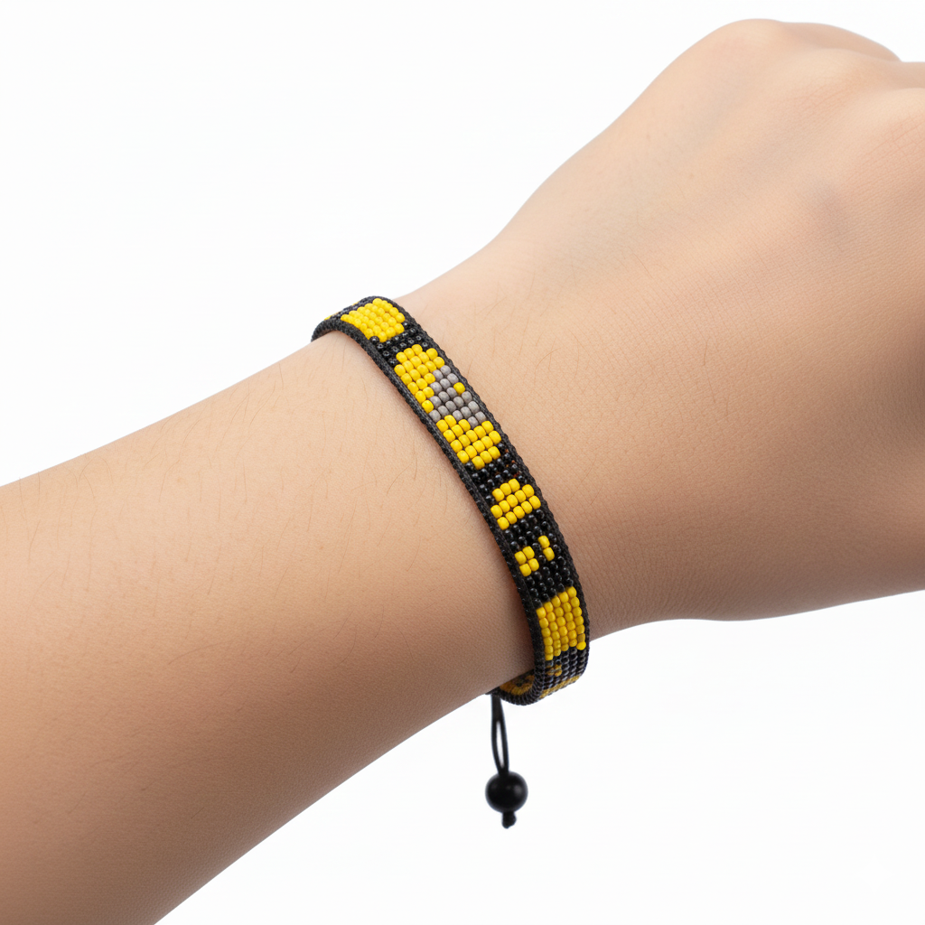 "I Love Iowa" Perlenarmband – Handgefertigt & Verstellbar