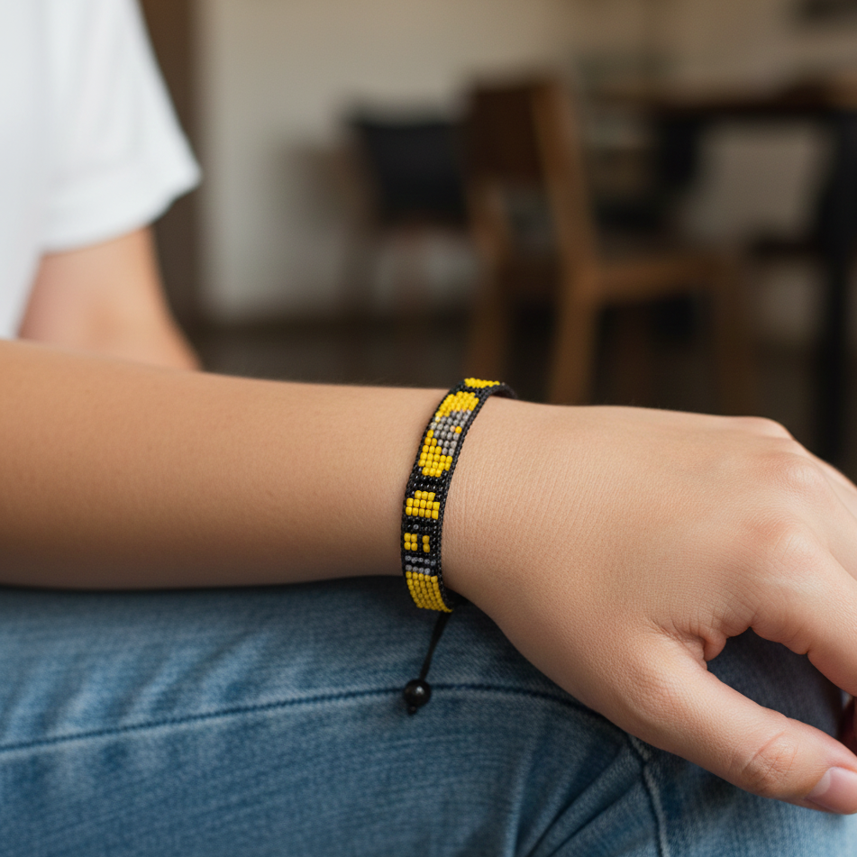 "I Love Iowa" Perlenarmband – Handgefertigt & Verstellbar