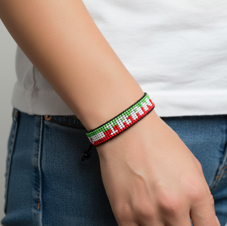 Iran Flag Bracelet – Handmade Adjustable Bracelet