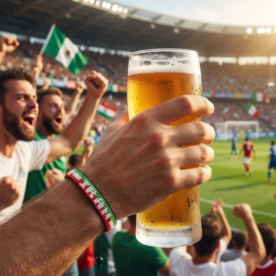 Coupe du Monde 2026 Iran Bracelet Drapeau Perlé – Fait main & Ajustable