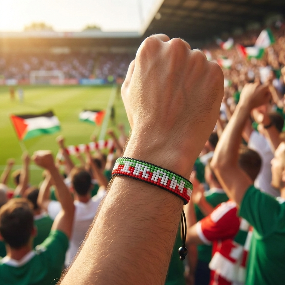 Coupe du Monde 2026 Iran Bracelet Drapeau Perlé – Fait main & Ajustable