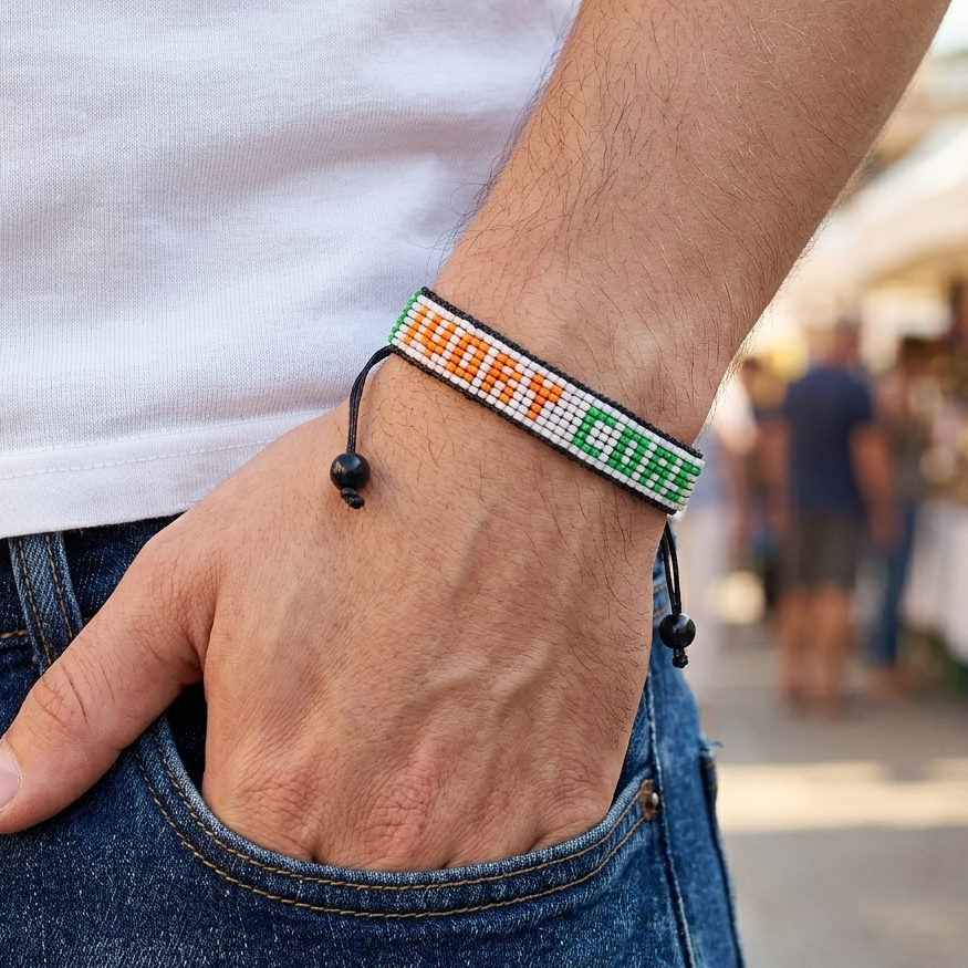 Ivory Coast Flag Bracelet – Handmade Adjustable Bracelet