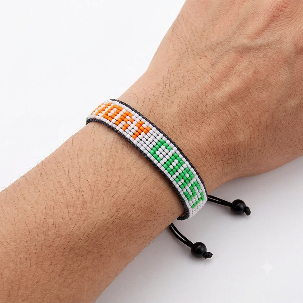 Ivory Coast Flag Bracelet – Handmade Adjustable Bracelet
