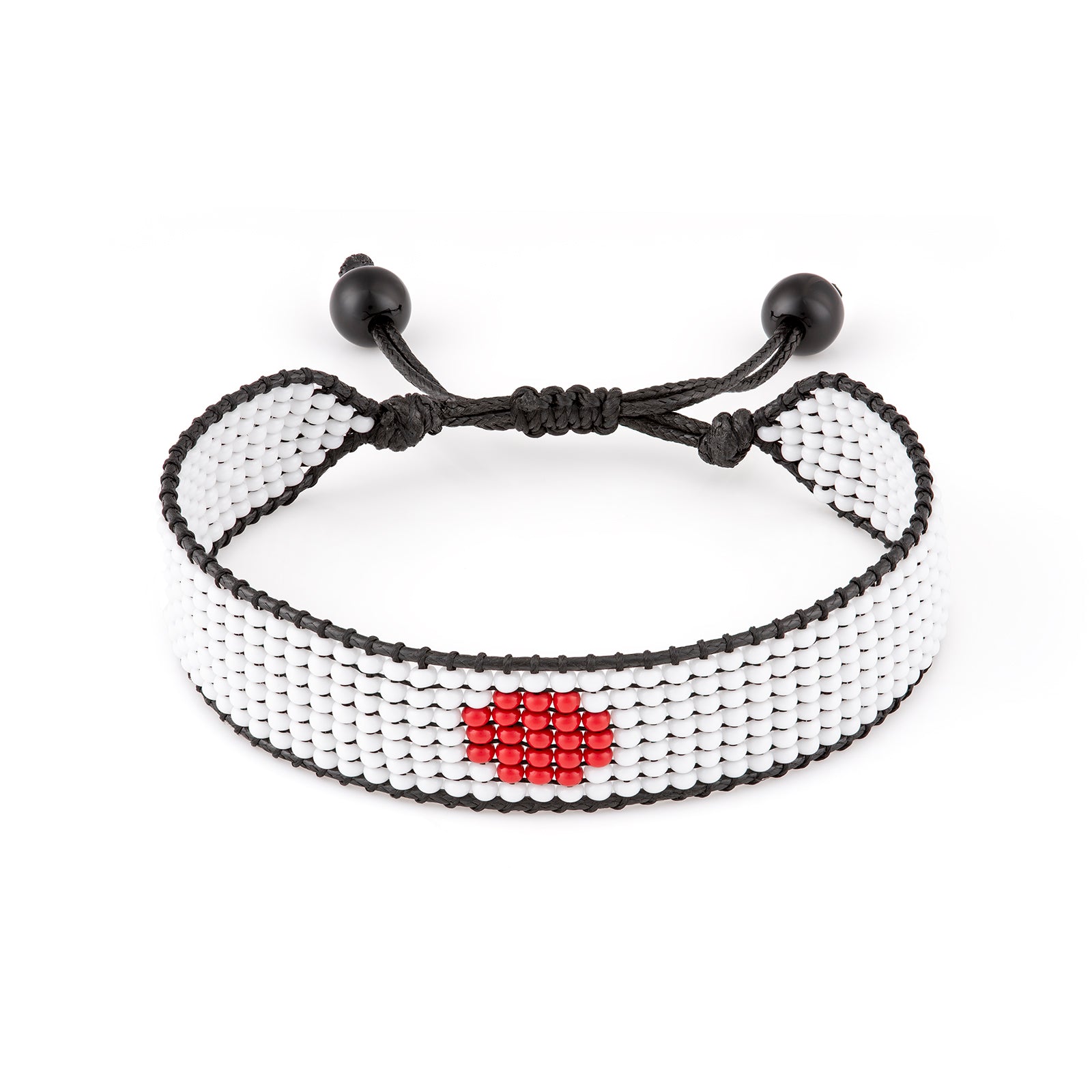 Japan Flag Bracelet: Handmade Bracelet, Adjustable Boho-Style with Patriotic Design