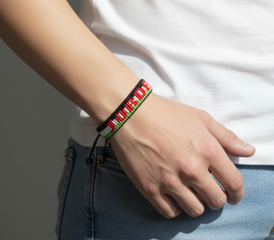 Jordan Flag Bracelet – Handmade Adjustable Bracelet