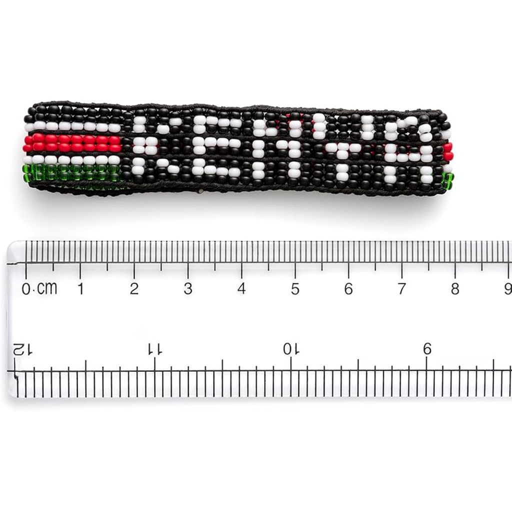 Bracelet drapeau du Kenya (Kenya) - Ajustable et extensible, parfait pour les adolescents et les adultes ayant des poignets plus fins
