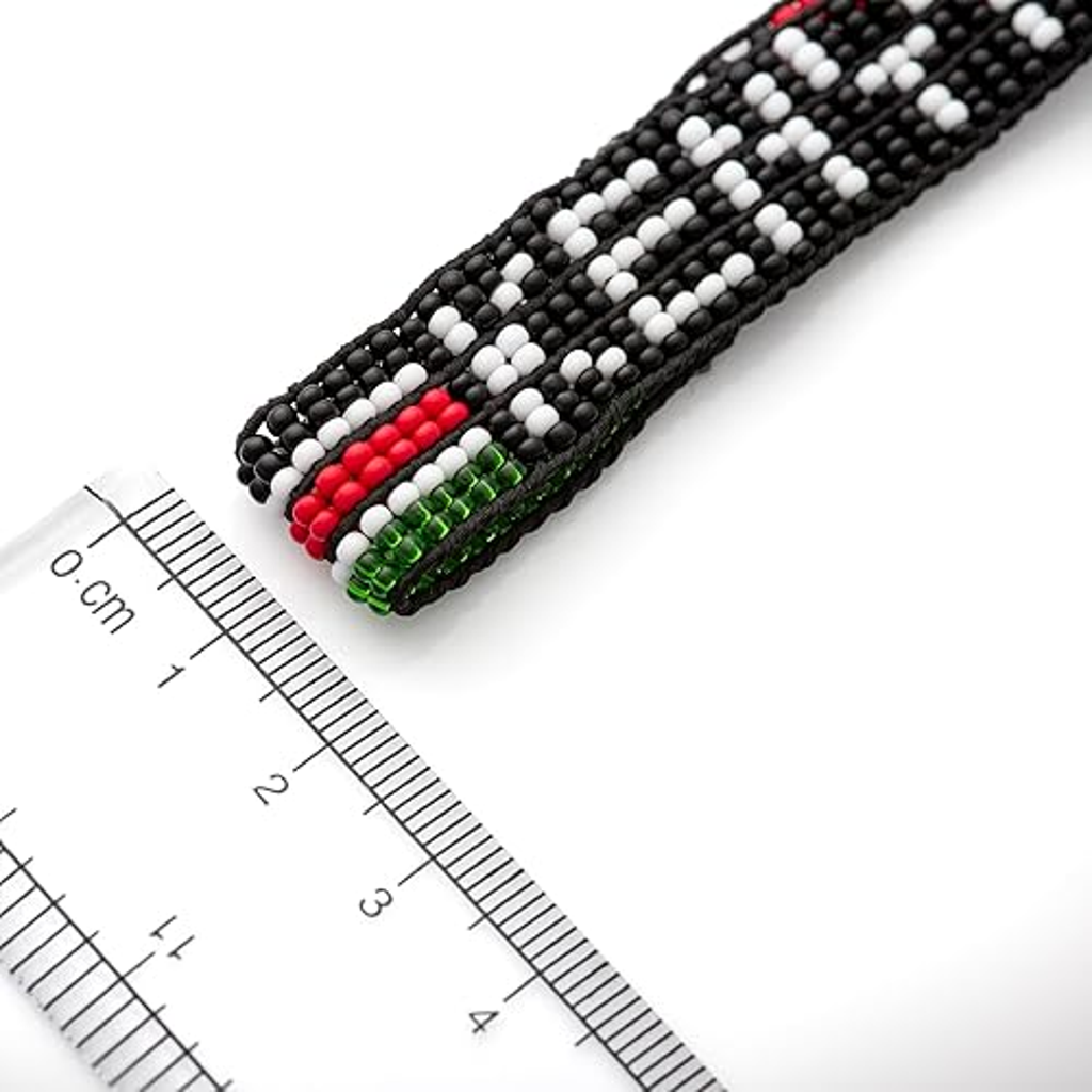 Bracelet drapeau du Kenya (Kenya) - Ajustable et extensible, parfait pour les adolescents et les adultes ayant des poignets plus fins