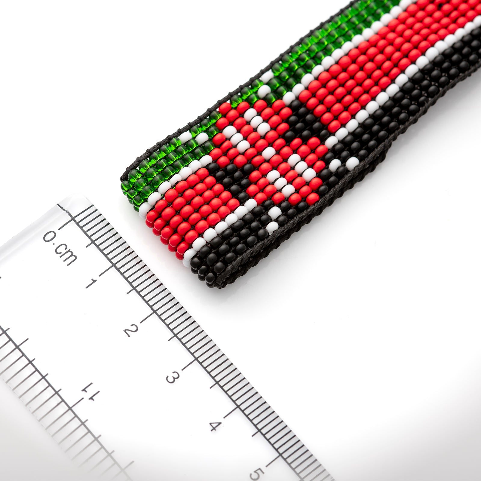 Bracelet perlé drapeau du Kenya - Ajustable et extensible, parfait pour les adolescents et les adultes aux poignets plus fins
