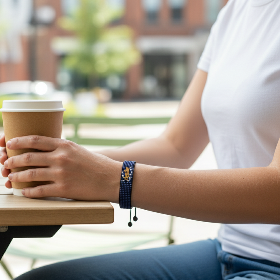 Kosovo Flaggenarmband: Verstellbares Unisex-Boho-Armband für Frauen und Männer