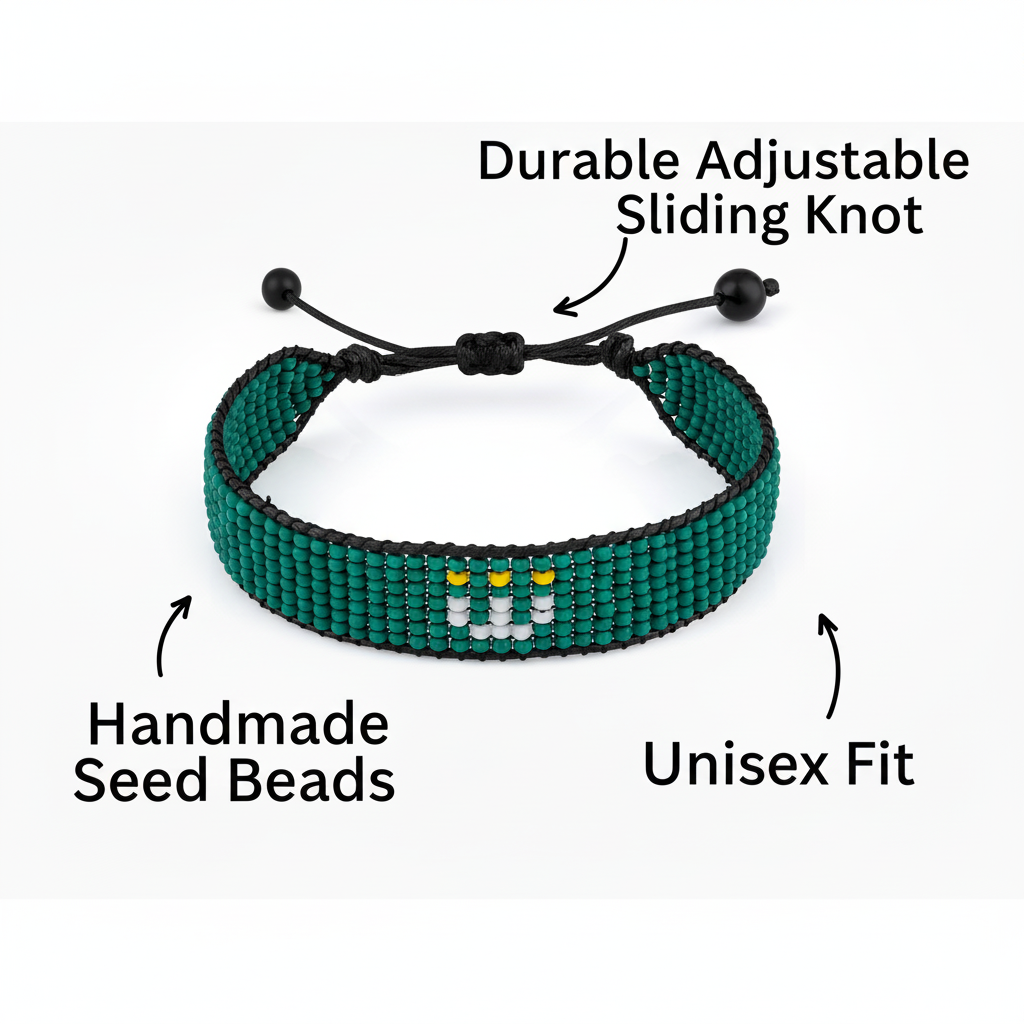 Macao Flag Bracelet: Handmade Adjustable Unisex Boho Style Wristband